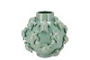 PEARL SEA GREEN VASE TURTLE 29X29X27CM NM