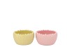 ELLA PINK YELLOW POT ROUND ASS 16X16X9CM