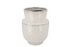 IRON STONE WHITE VASE 21X21X27CM