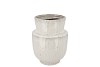 IRON STONE WHITE VASE 18X18X22CM