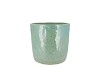 IRON STONE AQUA GREEN POT 9X9X8CM NM