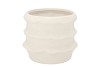 JUNIA WHITE STRUCTURE POT 19X19X15CM