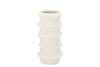 JUNIA WHITE STRUCTURE VASE 14X14X28CM NM