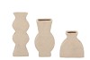 LISBOA SAND VASE ORGANIC S/3 6X11/9X6X18/9X6X24 NM