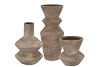 LISBOA BROWN VASE BUBBLE S/3 11X11/11X16/10X24