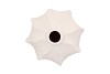 LISBOA WHITE VASE WAVE GLOBE 26X26X26CM