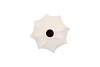 LISBOA WHITE VASE WAVE GLOBE 13X13X12CM