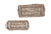 RATTAN KUBOO BASKET RECTANGLE EARS S/2 L39/45 W16/20