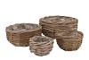 RATTAN KUBOO BASKET ROUND BELLY S/4 D13/19/26/32 H 8/10/13/1