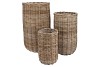 RATTAN KUBOO CAULDRON HIGH NATURAL S/3 25X43/35X60/44X75CM