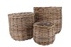 RATTAN KUBOO CAULDRON NATURAL S/3 25X23/35X33/44X40CM