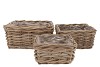 RATTAN KUBOO SQUARE S/3 20X10/24X12/29X14CM