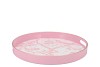 MELAMINE OLD PINK PLATE ROUND 35X35X4CM