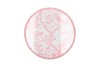 MELAMINE OLD PINK PLATE ROUND 35X35X4CM