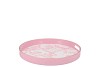 MELAMINE OLD PINK PLATE ROUND 30X30X4CM
