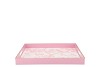MELAMINE OLD PINK PLATE RECTANGLE BIRD 35X25X4CM