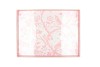 MELAMINE OLD PINK PLATE RECTANGLE BIRD 35X25X4CM