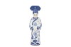 HAILEY BLUE PORCELAIN GUANYIN 11X8X35CM