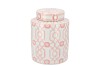 HAILEY PINK PORCELAIN JAR PATTERN 16X21CM