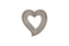 CONCRETE HEART GREY 18.5X17X5CM