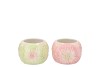 DEMI PASTEL FLOWER POT ASS 11X11X8CM
