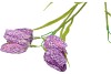 SILK FRITILLARY FLOWER PURPLE SINGLE STEM 58CM