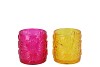 MILLE YELLOW/FUCHSIA T-LIGHT 9X9X10CM