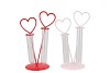 XELLY RED/PINK METAL RACK HEART VASE ASS 14X10X22