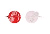 XELLY RED/PINK METAL RACK HEART 2VASES ASS12X10X21