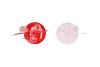 XELLY RED/PINK METAL RACK HEART 2VASES ASS17X12X27