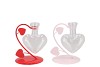 XELLY RED/PINK METAL RACK LOVE VASE ASS 9X9X13CM