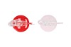 XELLY RED/PINK METAL RACK LOVE VASES ASS 15X11X25
