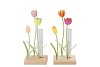 XELLY COLOURFULL METAL RACK TULIP VASE ASS 10X8X23