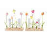 XELLY COLOURFULL METAL RACK TULIP VASES ASS20X8X23