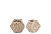 CRUZ SAND LANTERN FLOWER ASS 10X16X11CM