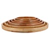 MUMBAI MANGO WOODEN TRAY ROUND EDGE 21X21X3CM