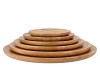 MUMBAI MANGO WOODEN TRAY ROUND SMALL EDGE 44X44X2CM