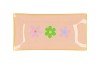 PLATE RECTANGLE FLOWERS 20X10X2CM