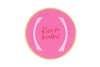 PLATE ROUND KISSES FOR BREAKFAST 18X18X2CM
