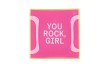 PLATE SQUARE YOU ROCK GIRL 18X18X2CM NM