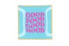 PLATE SQUARE GOOD FOOD GOOD MOOD 18X18X2CM