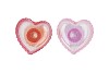 AMOUR FUCHSIA MIX T-LIGHT HEART ASS 10X9X13CM NM