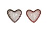 AMOUR RED MIX T-LIGHT HEART RIB ASS 8X7X8CM