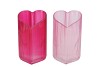AMOUR FUCHSIA MIX T-LIGHT HEART RIB ASS 9X8X15CM