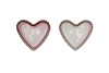 AMOUR FUCHSIA MIX T-LIGHT HEART RIB ASS 9X8X15CM