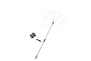 LED SHINE DANDELION GARDEN STAKE 120LED TIMER EX.BATT. 26X80