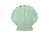 SHELLA GREEN VASE SCALLOP 21X12X21CM