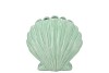 SHELLA GREEN VASE SCALLOP 16X8X16CM