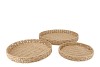 GABY NATURAL TRAY S/3 30X4/40X4/50X5CM