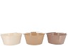 ZINC NATURAL BROWN MIX BASIC BOWL ASS 34X14X30CM